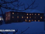 Hot trio and DP with a beautiful brunette in lingerie 2/16