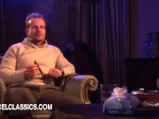 Hot trio and DP with a beautiful brunette in lingerie 5/16