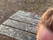 Blowjob outside and cum on butt with nylon  4/16