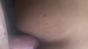 Interracial sex breeding his tiny ass
