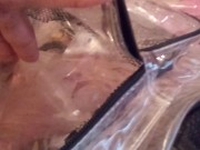 Clear plastic backpack to clear plastic underwear  6/16