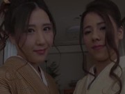 【無】和服に包まれた美痴女たち ～欲張りさんには３P中出し２連発～柊シエル 櫻井えみ パート1 2/16