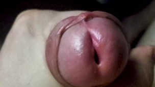 first buttplug and cumshot super close up slow motion