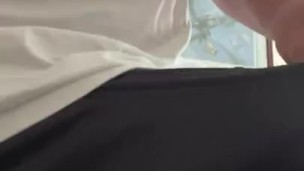 Flashing my boner in a public place. More on Onlyfans
