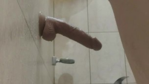 tasting a wife dildo, while she's gone