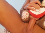 Fucking and humping my Teddy Bear in bed until cum hard - Hotsportfit Boy