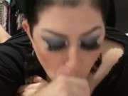 Sexy Emo Goth girl POV sucks licks swallows and clears chamber 12/16