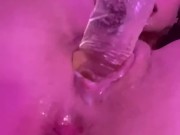 Up close dildo fuck and cum in 19 year old slut 15/16