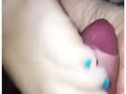 Foot job fuck with cream pie 8/16