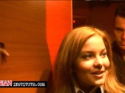 Glory hole and anal sex for the hot blonde babe