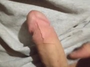 Just a minute I'm stroking my hard cock outside 10/16