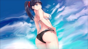 JOI HENTAI CBT en la piscina azotando tus huevos a escondidas.