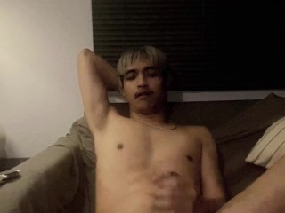 Asian boy Masterbating Cumshot