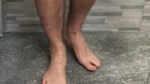 Take a shower. Time for me. Men foot feet fetish massage relax