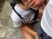 TEEN ALMOST CAUGHT FUCKING IN TOURIST HOTSPOT - RISKY PUBLIC SEX 11/16