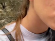 TEEN ALMOST CAUGHT FUCKING IN TOURIST HOTSPOT - RISKY PUBLIC SEX 9/16