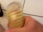 Stretching out my spinner pocket pussy
