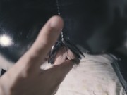 Latex milf wants finger orgasm from behind - Real amateur orgasm 4k 10/16