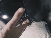 Latex milf wants finger orgasm from behind - Real amateur orgasm 4k 11/16