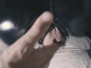 Latex milf wants finger orgasm from behind - Real amateur orgasm 4k 15/16