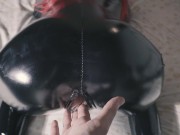 Latex milf wants finger orgasm from behind - Real amateur orgasm 4k 5/16