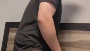 Masturbating to neighbor girl through window (CUMSHOT)