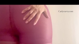 Gentle and slow rubbing in new tights! 