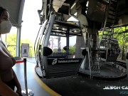 Shy big breasted PAWG TEEN Diana Rius sucks two cocks in Barcelona cable cars 1/16