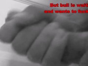 Femdom mistress humiliates slave cuckold with bull 8/16