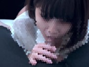 純粋そうな彼女が「においに興奮する…」エロチ〇ポをクンクンしながらフェラ　口内射精 3/16