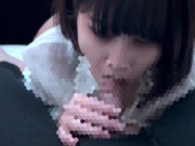 純粋そうな彼女が「においに興奮する…」エロチ〇ポをクンクンしながらフェラ　口内射精 4/16