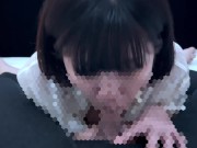 純粋そうな彼女が「においに興奮する…」エロチ〇ポをクンクンしながらフェラ　口内射精 7/16