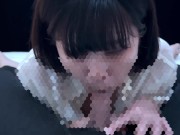 純粋そうな彼女が「においに興奮する…」エロチ〇ポをクンクンしながらフェラ　口内射精 8/16