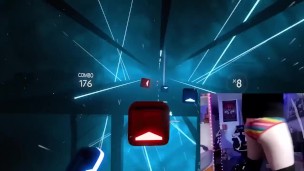 Femboy Ass Jiggles to BeatSaber
