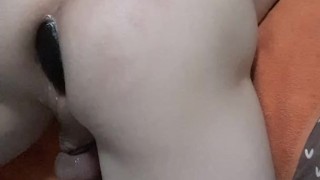 raccoon tail anal plug Chastity , XXL butt plug and spanking