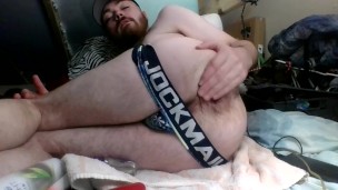 sexy hairy otter guy showing off his asshole up close fisting gaping