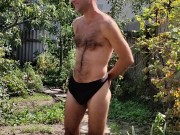 I listen to music while relaxing in the garden 2/16