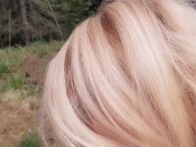 Wild Creampie fuck in the Forest - Amateur Couple Miele Blanco 1/16