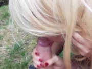 Wild Creampie fuck in the Forest - Amateur Couple Miele Blanco 2/16