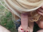 Wild Creampie fuck in the Forest - Amateur Couple Miele Blanco 5/16