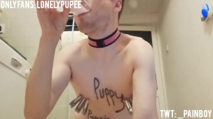 ANAL Milkshake!!! Drinking milk from ASS!