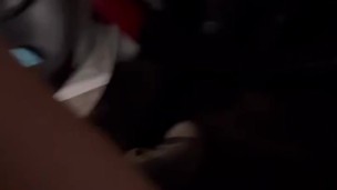 Risky public jerk off in mall parking lot