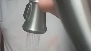 Sean taking a kitchen sink enema