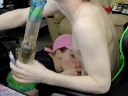 Heather Kane Demands Cum and Milks him Faster than he Can Smoke a Bowl 6/16