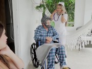 Kourtney_love and Sara Blonde Agree to fuck a Naughty old man for his Herency🥵 2/16