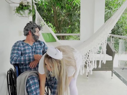 Kourtney_love and Sara Blonde Agree to fuck a Naughty old man for his Herency🥵