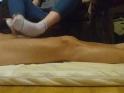 Footjob in socks  2/16