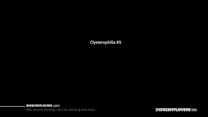 Milk Enema from man ass drinking bdsm slave milf