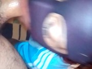 jugando con la pija en la boca 6/16