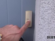 DEBT4k. Lovely brunette pays off the debt with help of her sweet cunny 3/16